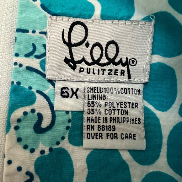 Lilly Pulitzer Children’s Shift Aqua with cheetah and daisy print - Picture 3 of 7